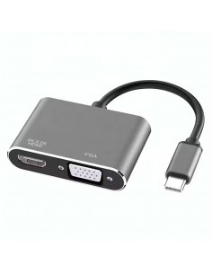 USB C 3.0 към HDMI+VGA
